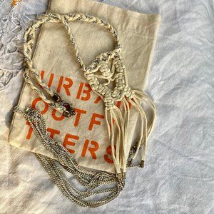 Urban Outfitters Woven Suede Dreamcatcher Necklace